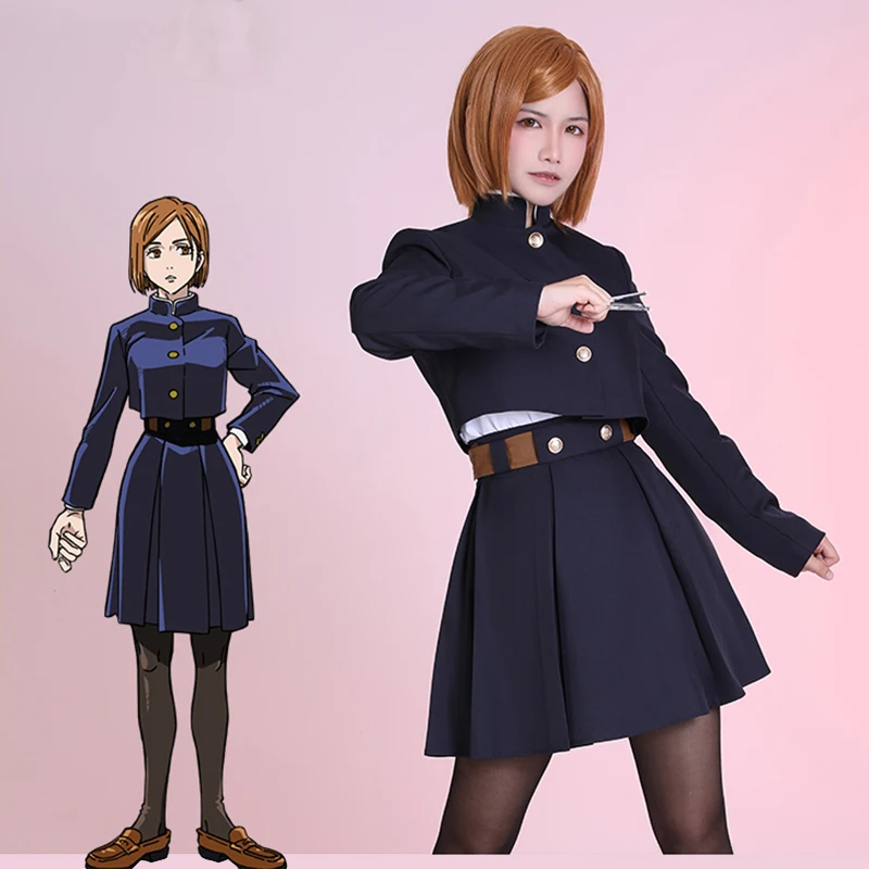 Женский костюм для косплея кугисаки нобара из аниме джутсу (Kaisen) нарядный верхняя