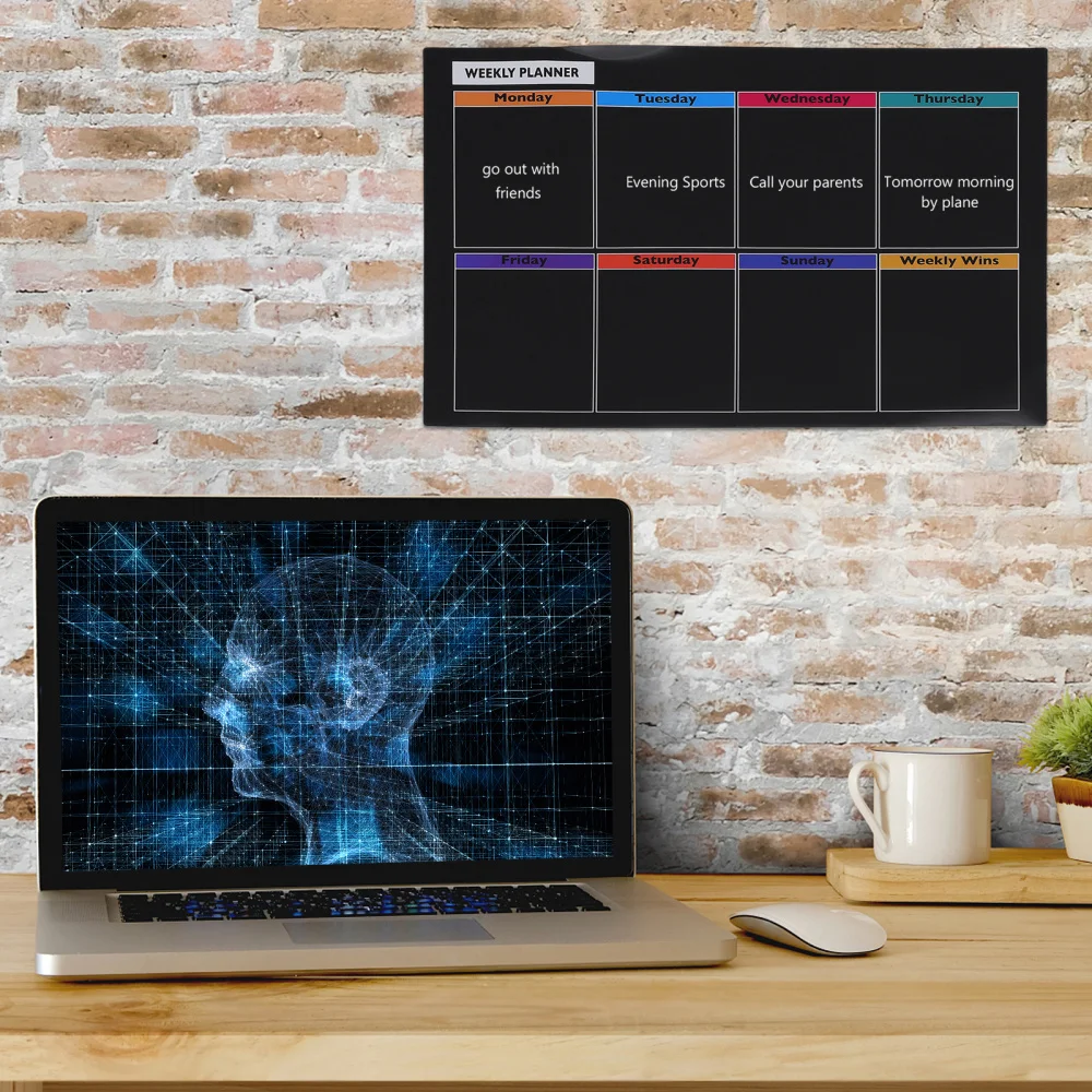 

Magnetic Schedule Board Erasable Refrigerator Chalkboard Magnetic Plan Board