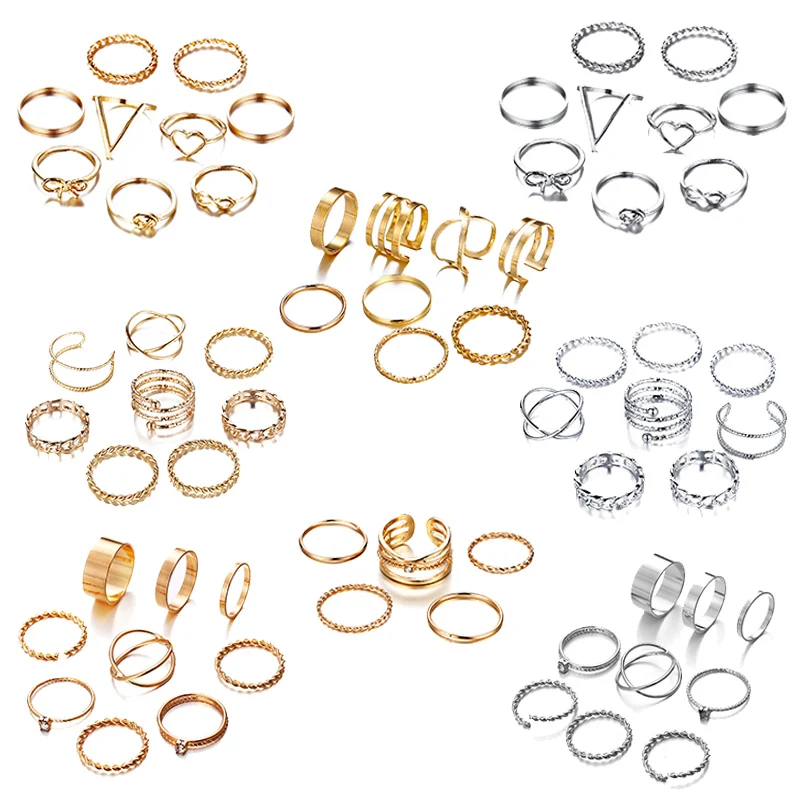 Женское и мужское кольцо IF ME Винтажное в стиле панк античный перстень 30 шт./компл.