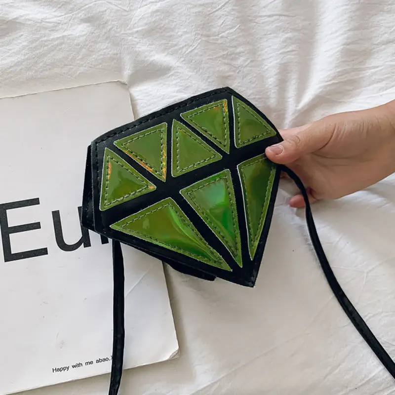 Детский кошелек для мелочи из лакированной кожи с мультяшными бриллиантами