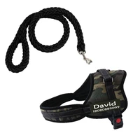 small medium large dog harness free name 5 colors nylon big dog strap vest harness leash lead set free customized pet harness