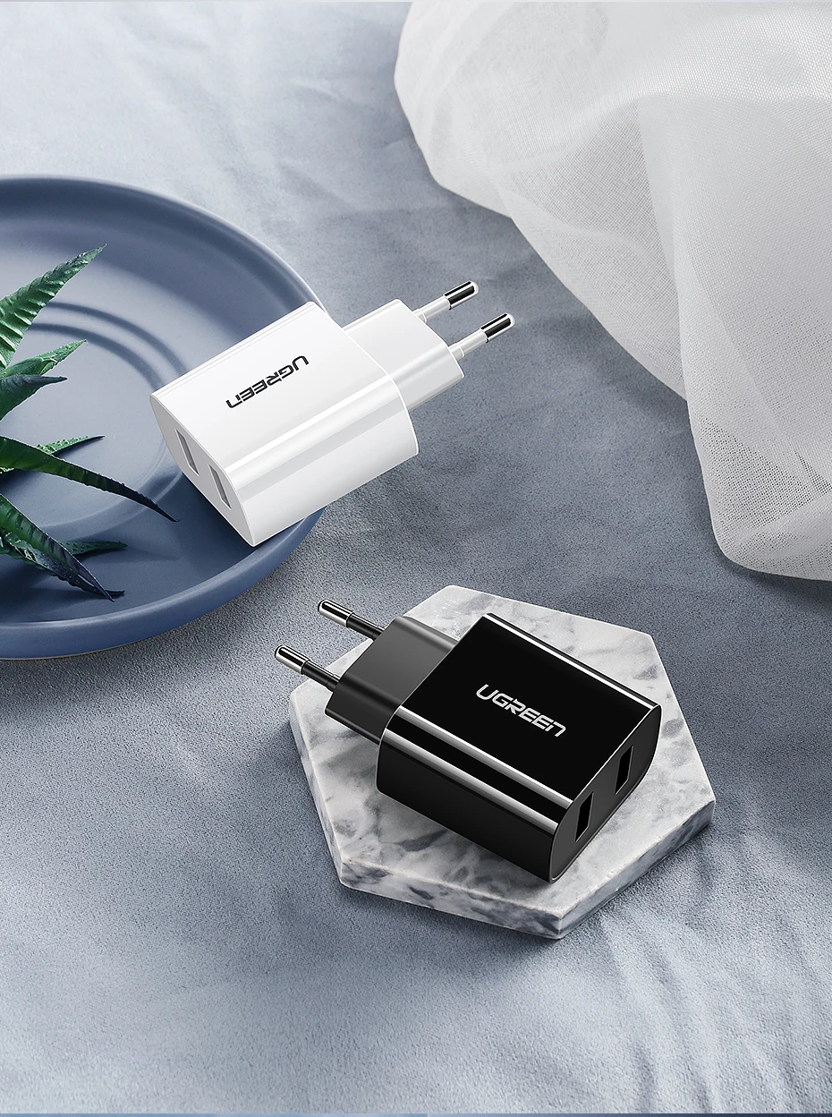 Ugreen 5V3. 4A Универсальное Зарядное Устройство USB Путешествия Зарядное Устройство Адаптер Портативный ЕС ВЕЛИКОБРИТАНИЯ Plug Смарт-Мобильный Телефон Зарядное Устройство для iPhone Tablet