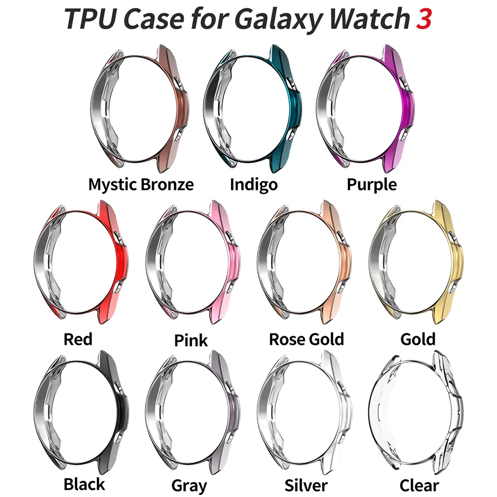 

Multiple Colour Soft Cover for Samsung Galaxy Watch 3 41mm 45mm Case Watch3 Protective Bumper TPU Shell Lightweight Frame