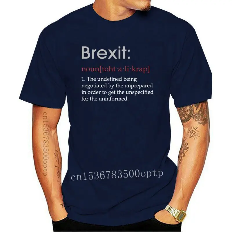 

Men's Funny Brexit defintion gift t shirt Designs cotton Round Collar Vintage Gift Casual Spring Autumn Letters shirt