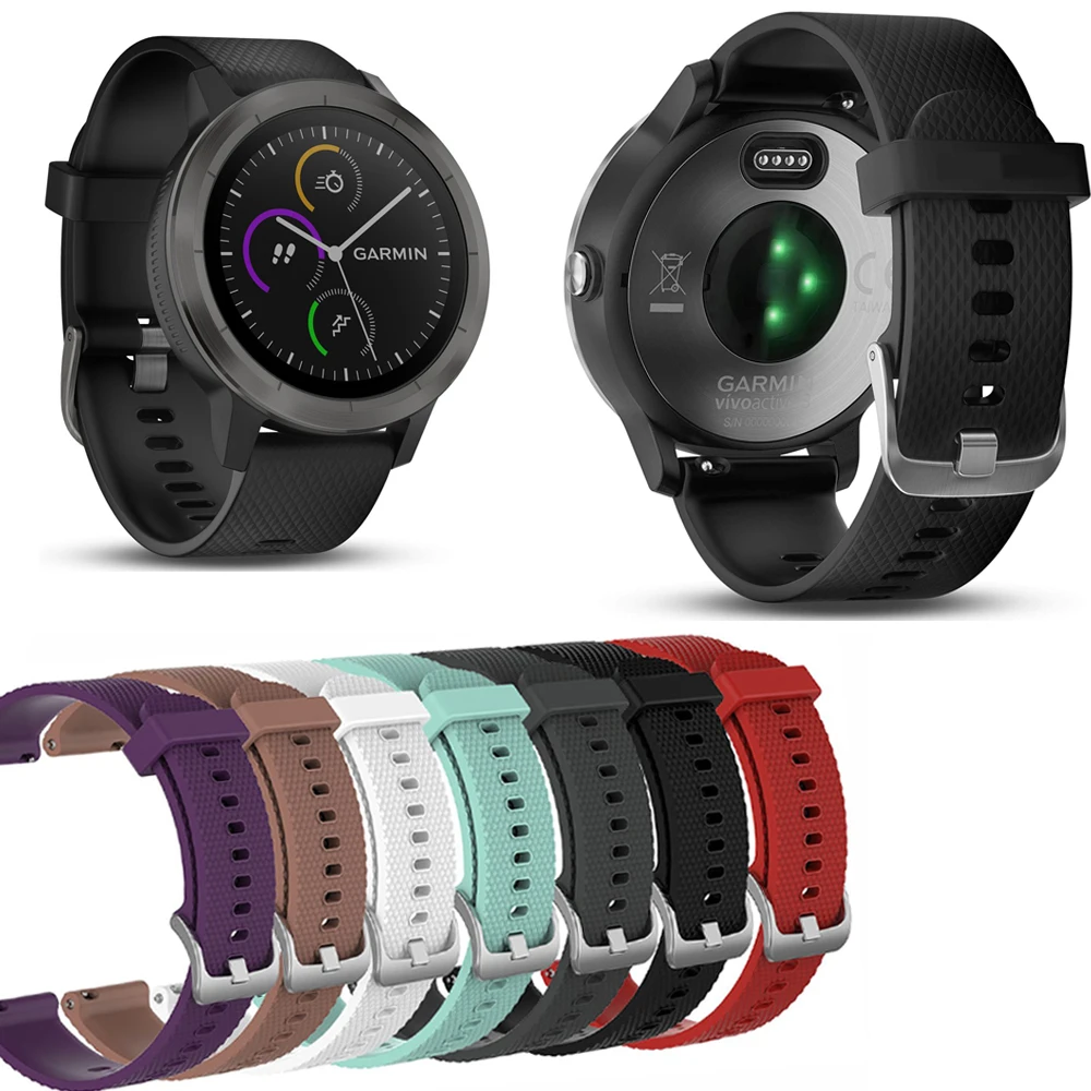 Сменный ремешок Coolaxy для Garmin Vivoactive3 силиконовый на запястье браслет музыкальной группы Vivoactive 3 Vivomove