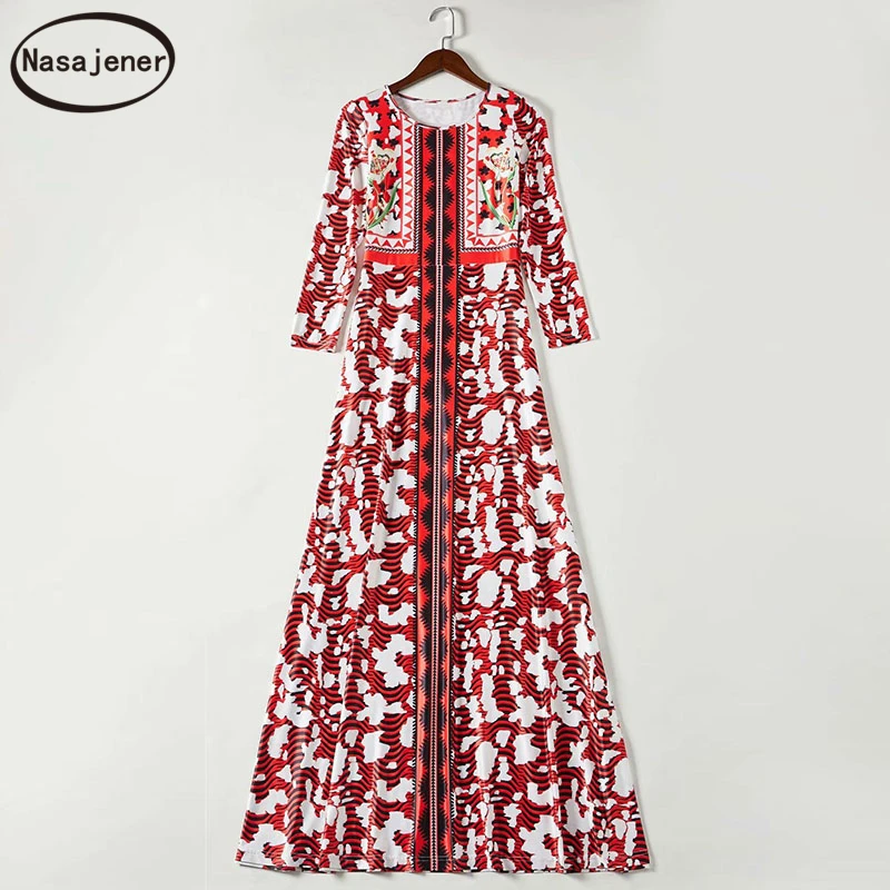 Осеннее Новое богемное Ретро модное темпераментное длинное женское платье с