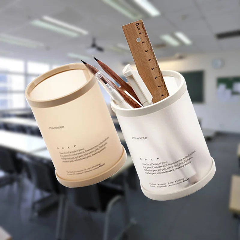 

Cylindrical Detachable Desktop Pen Holder Organizer Office Accessories Pencil Stand Storage Case Box Stationery Teacher Gifts