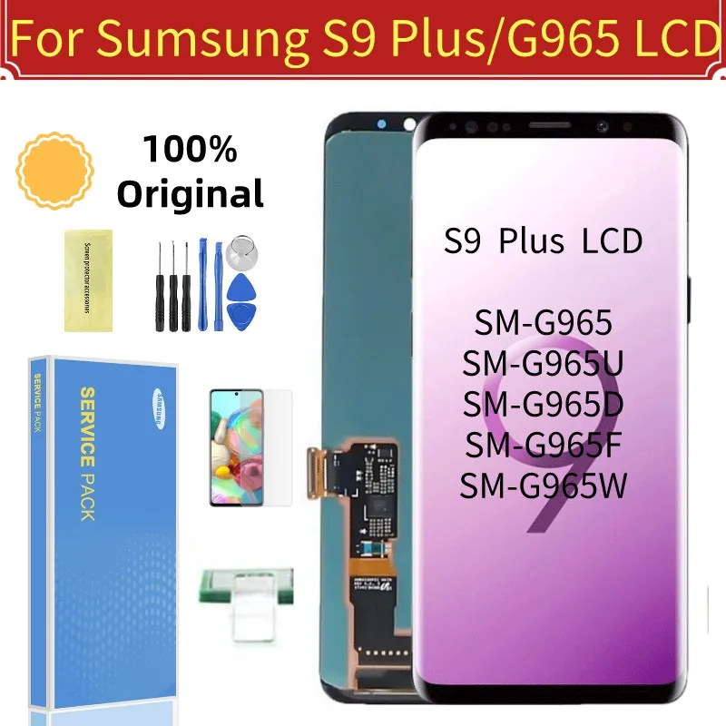 Original AMOLED LCD For Samsung Galaxy S9 Plus G965 G965F G965DS LCD Display Touch Screen Digitizer For Samsung S9+ Repair Parts