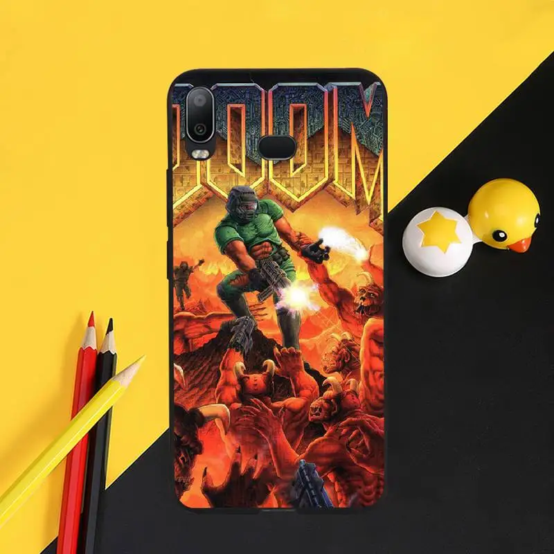 Милый блестящий чехол для телефона PENGHUWAN с изображением EWAU черепа игры Doom Samsung A10