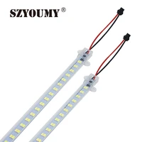 szyoumy high voltage 220v smd 5630 double row led bar strip light 144led with clear pc cover super bright rigid hard led strip