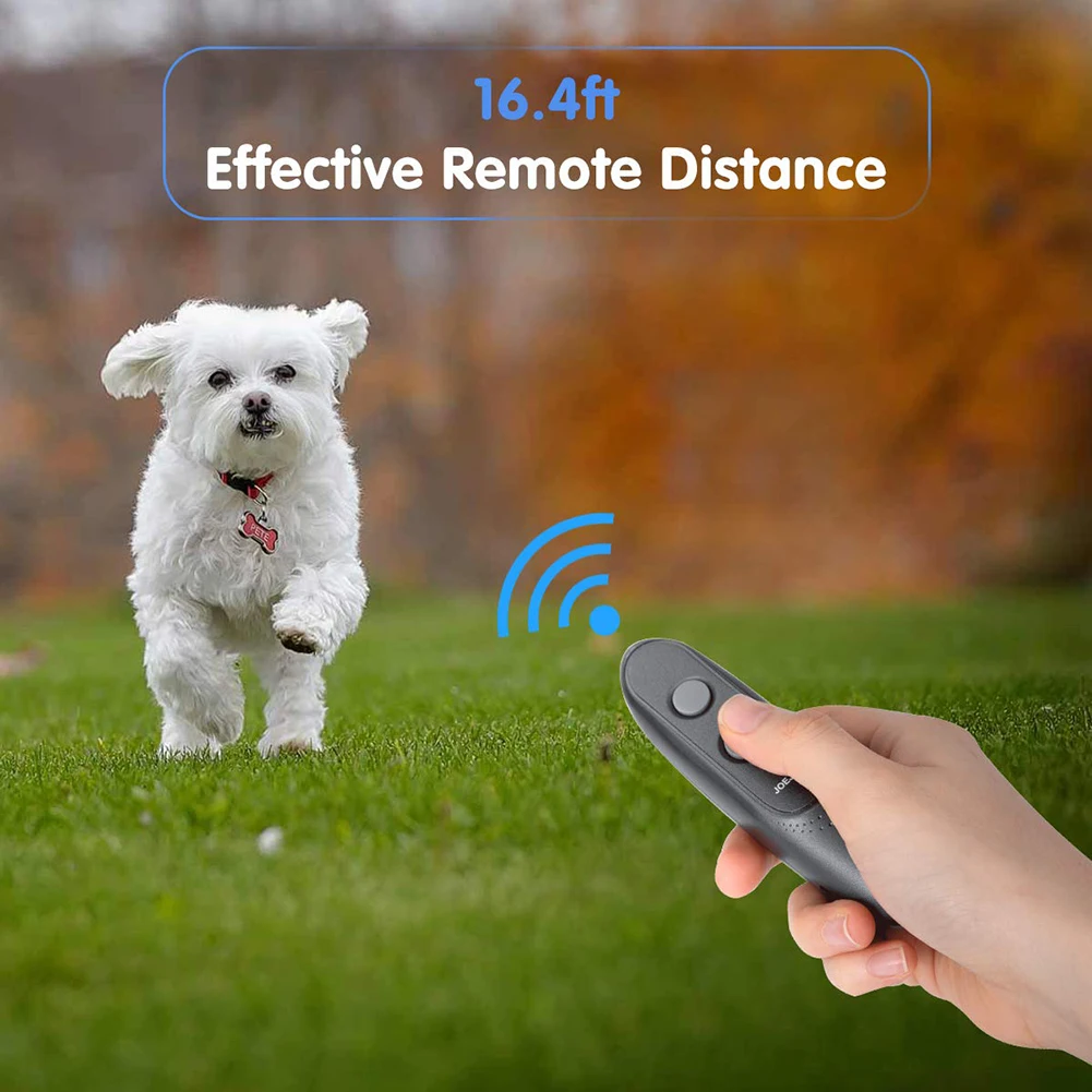

2021 Training Repeller Control Trainer Stop Bark Dog Device Handheld Pet Anti Barking Ultrasonic Dog LED Deterrent
