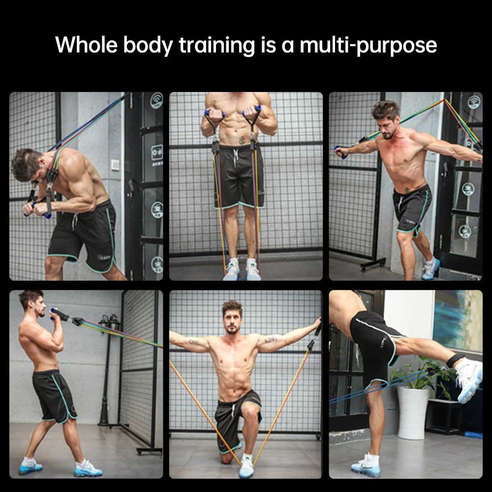 11 шт. канат для перетягивания Фитнес Эспандеры комплект из Джерси одежда йоги