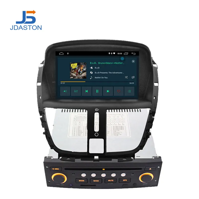 JDASTON Android 10 0 автомобильный DVD плеер для Peugeot 207 2007 2014 1 Din автомобильное радио GPS