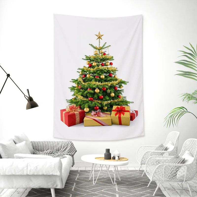 Рождественская роспись гобелен декоративная ткань Рождественский с