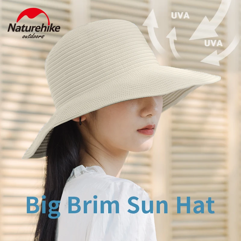 

Naturehike Outdoor Women Portable Big Brim Sun Hat Hiking Beach Fishing Summer Sunscreen UPF50+ Breathable Climbing Fashion Cap