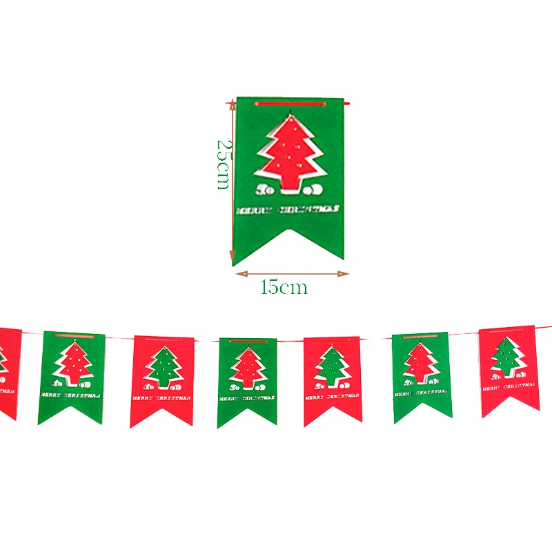 1pcs Banners D Рождественские украшения для дома, украшения, гирлянда, год, Ноэль, очки, Рождество, дверь, Декор, подвесная ткань, рождественские подарки - Цвет: 1pcs Banners D