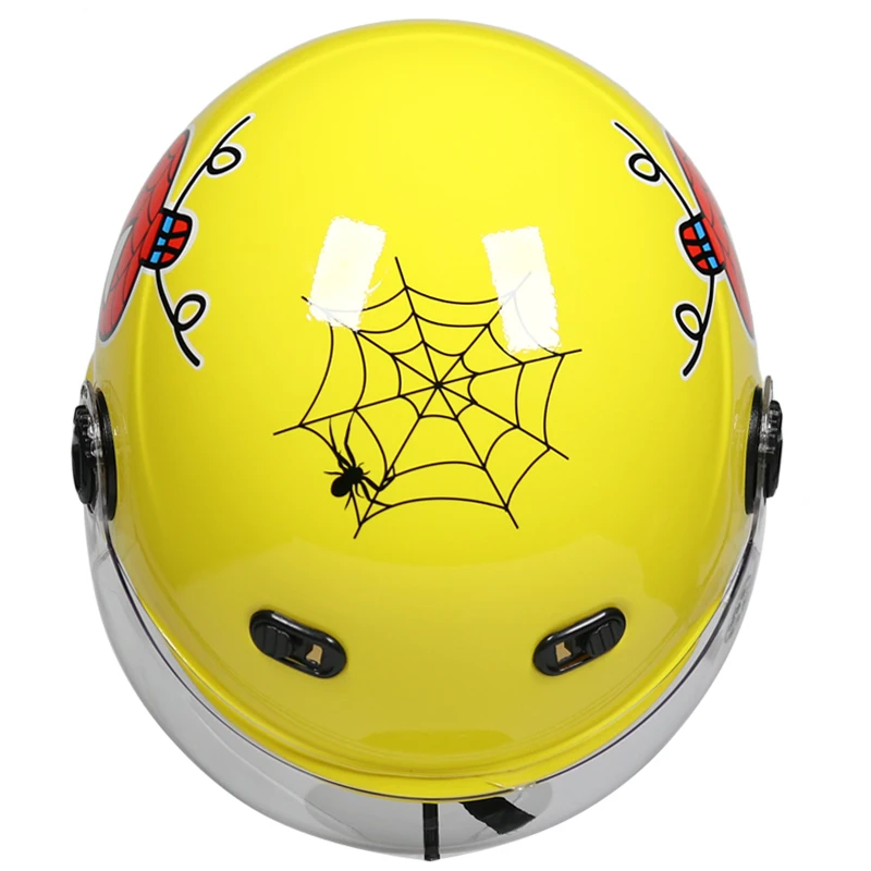 Летний красный Детский мотоциклетный шлем для мальчиков и девочек велосипедный