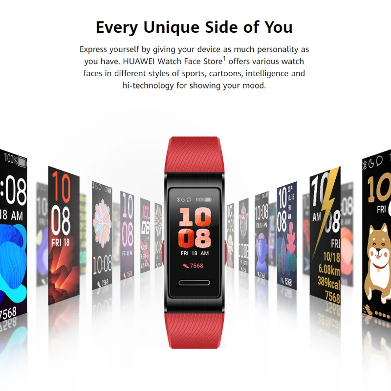 

Huawei Band 4 Pro GPS Amoled 0.95inch Smart Band Sport Fitness bracelet Swim Heart Rate Health Monitoring Smartwatch Band