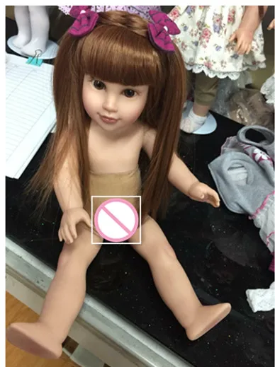 Реалистичная силиконовая кукла реборн для девочек 18 дюймов с длинными волосами