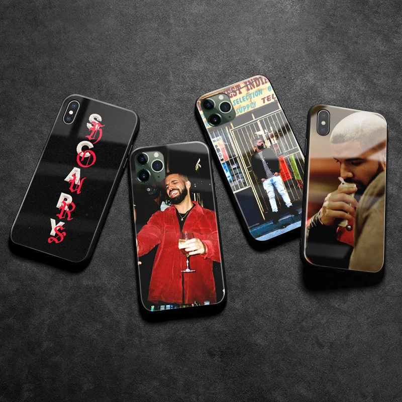 Чехол для телефона DRAKE RAPPER hiphop Coque, мягкий силиконовый стеклянный чехол для Apple iPhone 6 6s 7 8 Plus X XR XS 11 Pro MAX