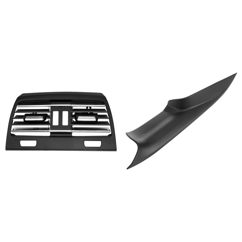 

2 Pcs Car Accessories: 1 Pcs Rear Exhaust Air Conditioning Vent Grill & 1 Pcs Door Panel Handle Bar Pull Carrier Cover