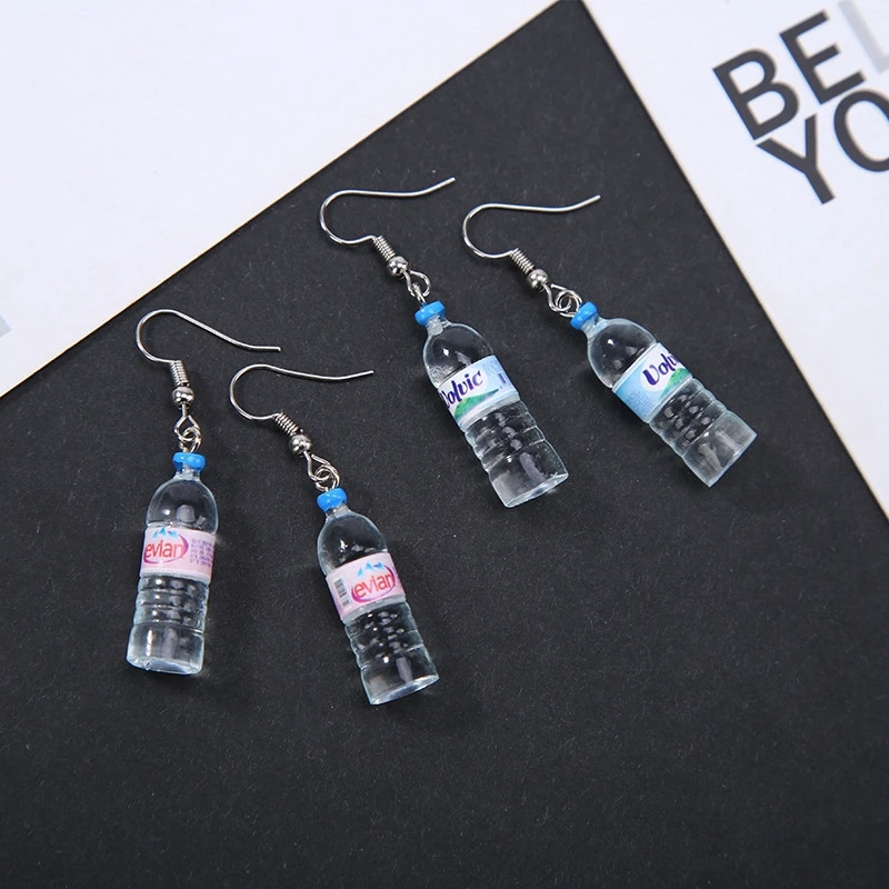 Творческая личность воды серьги в виде бутылок Модные Милые простые свисающие
