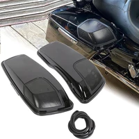 motorcycle black 5x7 saddlebag speaker lids for harley touring road king electra glide street glide ultra classic 2014 2021