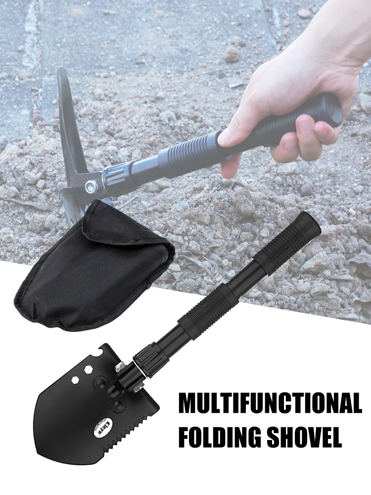 

Thickened double-grip shovel multifunctional engineer shovel life-saving shovel camping shovel folding shovel army