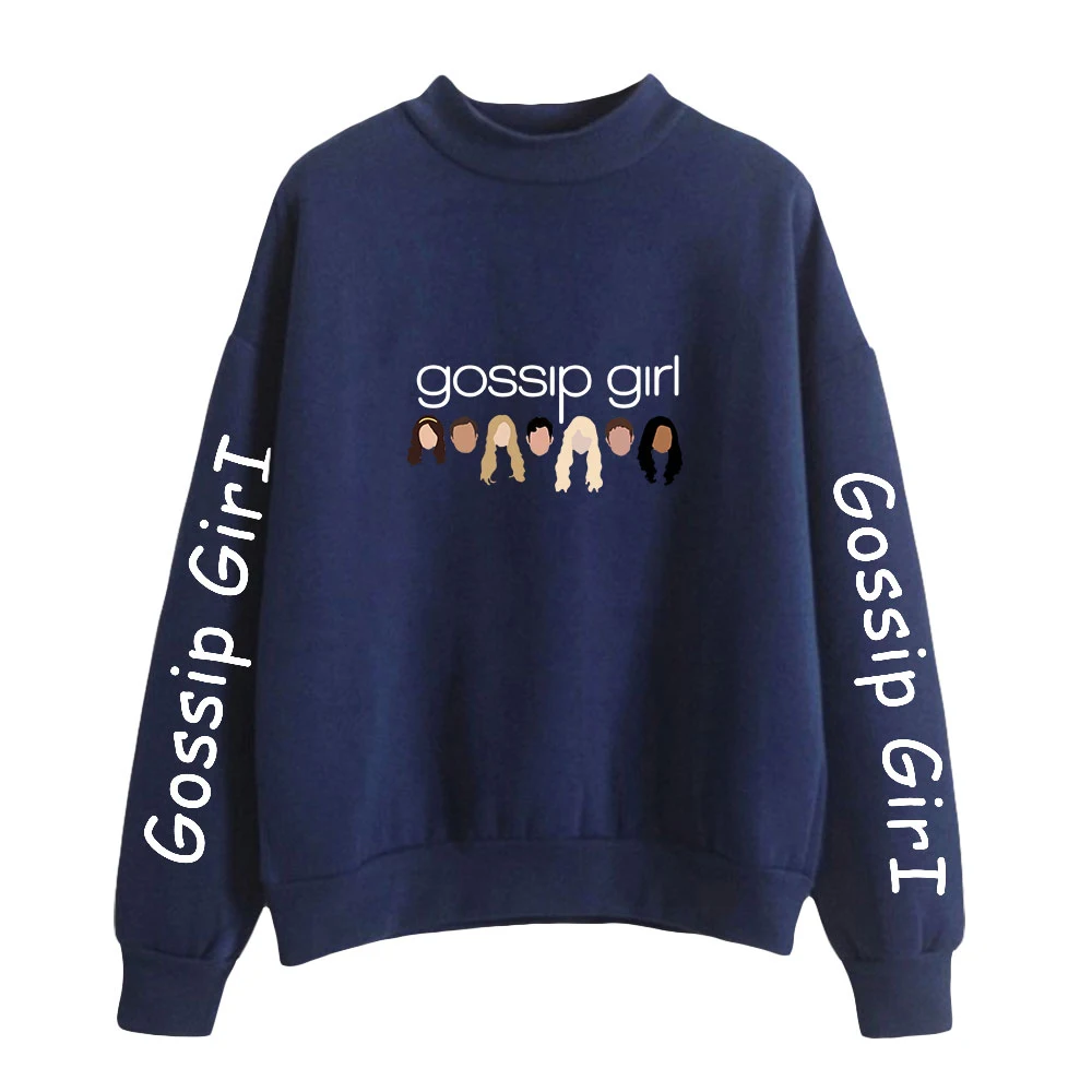 

Gossip Girl Fashion Print Turtleneck Sweatshirts Women/Men Long Sleeve Sweatshirts Hot Sale Casual Harajuku Streetwear Clothes