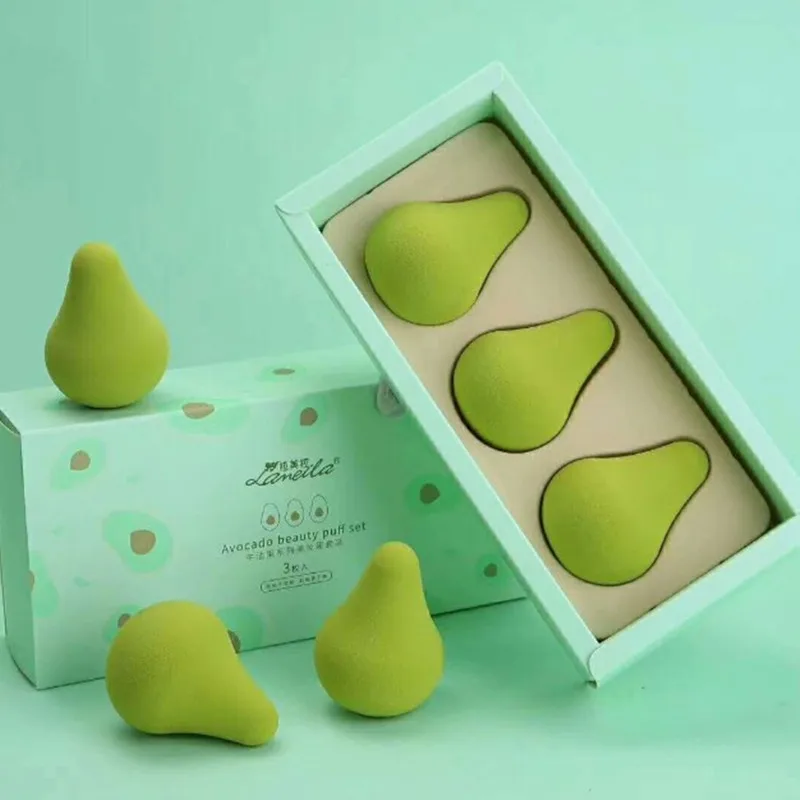 Набор кистей для макияжа губка растушевки и нанесения пудры фруктов не