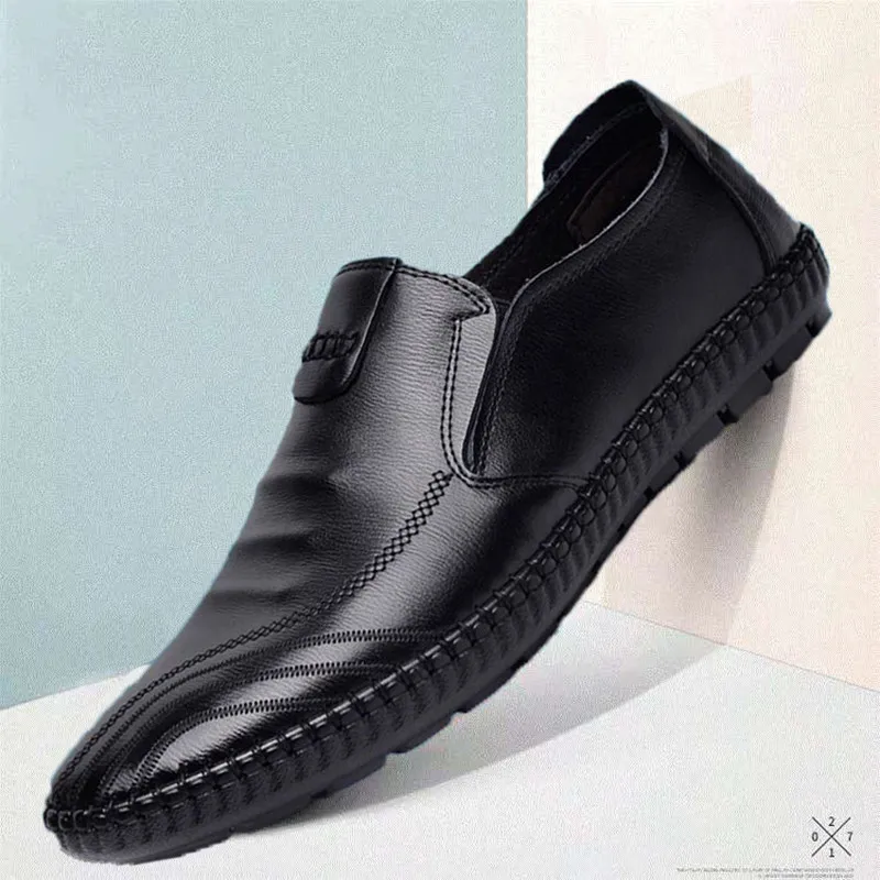 Handmade Genuine Leather Men Shoes sping autumn Business fashion Casual Brand Fashion Loafers Walking Footwear | Обувь