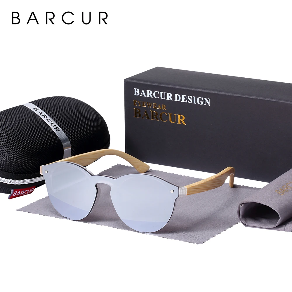 

BARCUR Cat Eye Sunglasses Bamboo Men New Brand Glasses Sun Glasses For Women Googles Red Sunglasses Fishing Eyewear