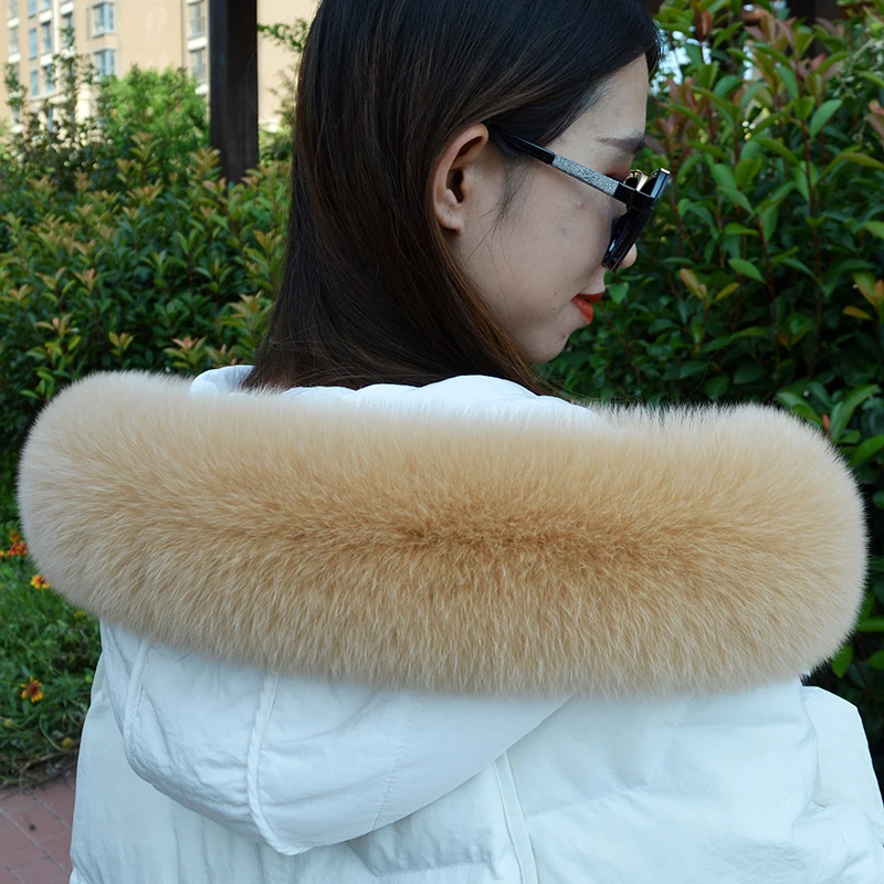 Натуральный женский шарф с прямым воротником зимний пуховик отделка съемные
