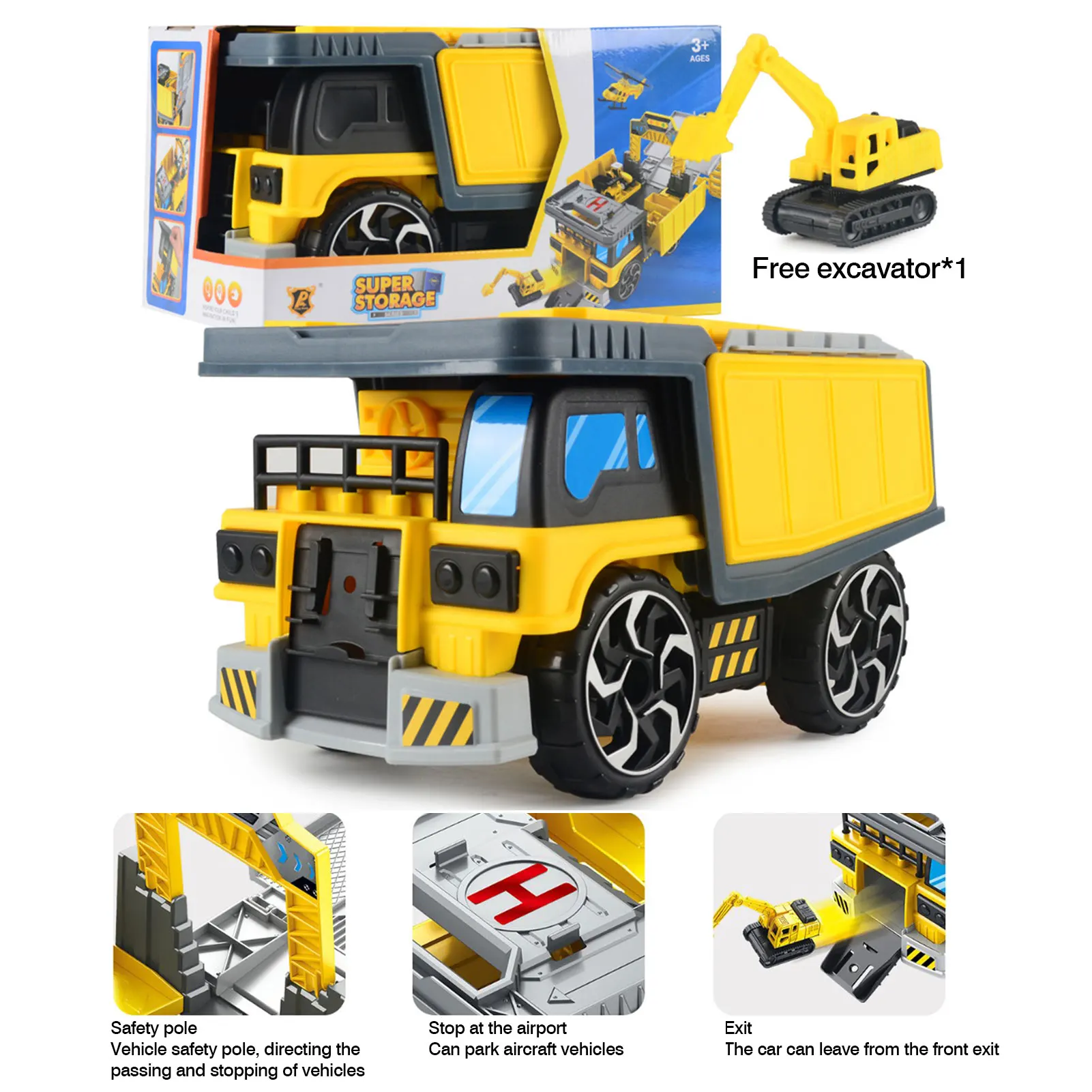 Парковка для грузовиков игрушечный гараж инерционная весёлая детская игрушка