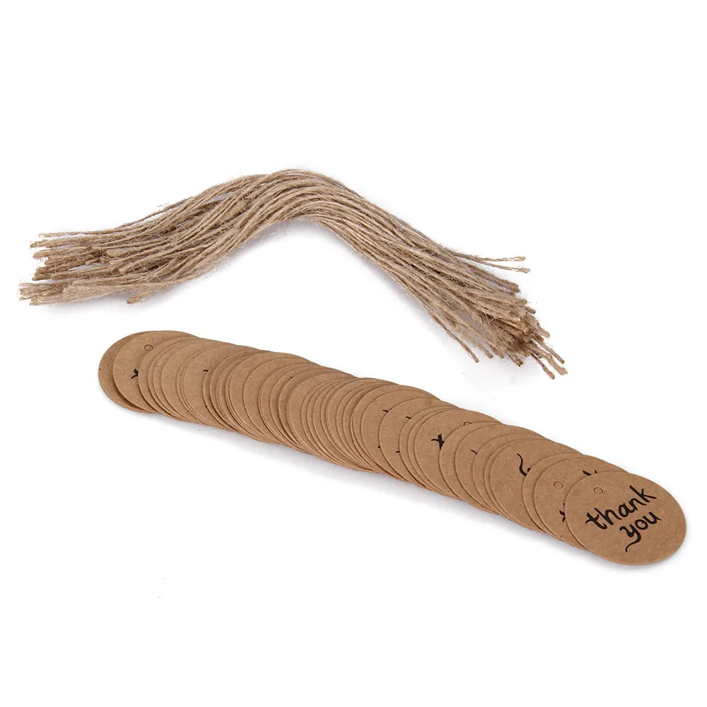 100 шт 60 мм крафт-бумажная карточка круглая зубчатая/Подарочная бирка/Сделай сам