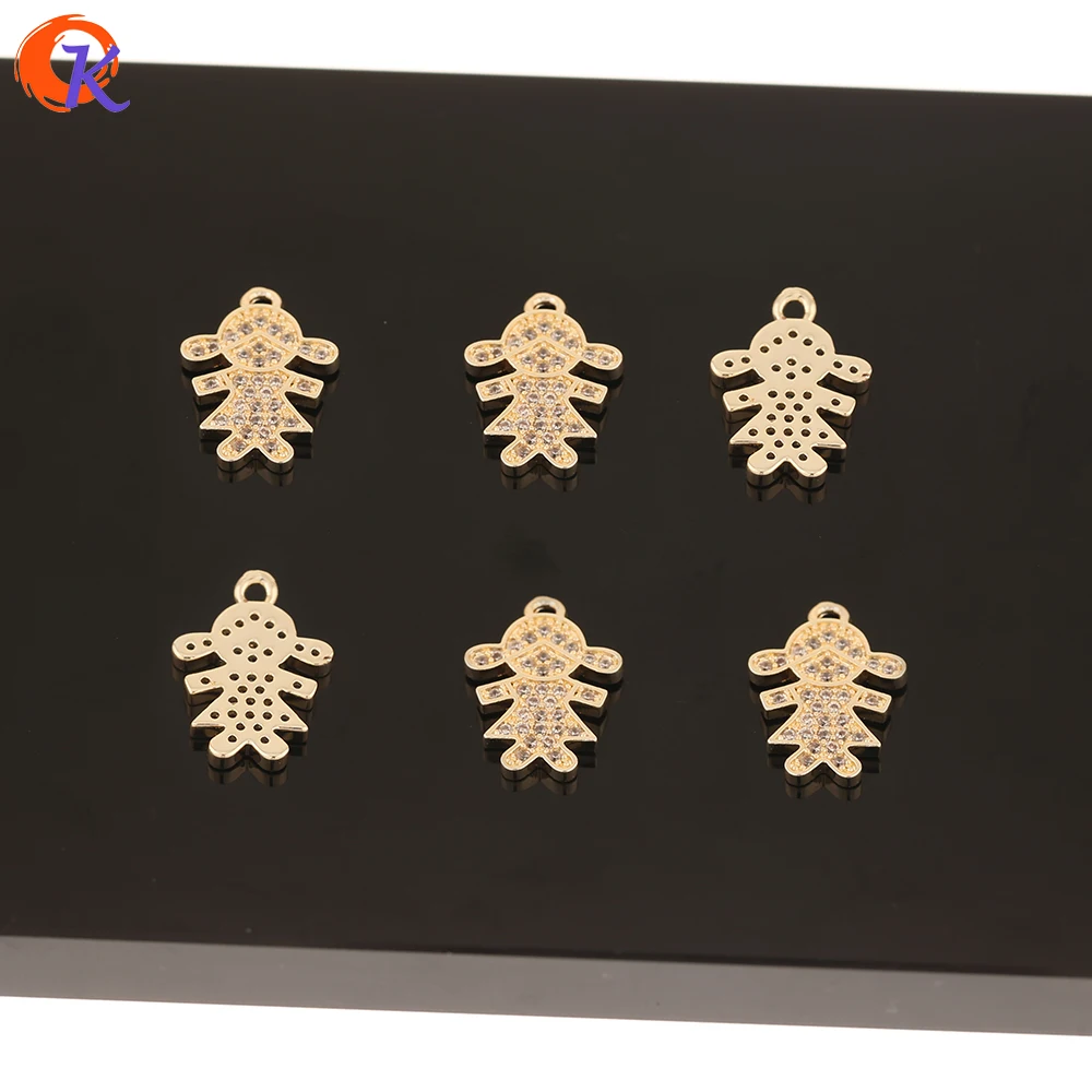 

Cordial Design 50Pcs 12*17MM Jewelry Accessories/Hand Made/CZ Charms/Girl Shape/Earring Findings/Pendant/DIY Jewelry Making