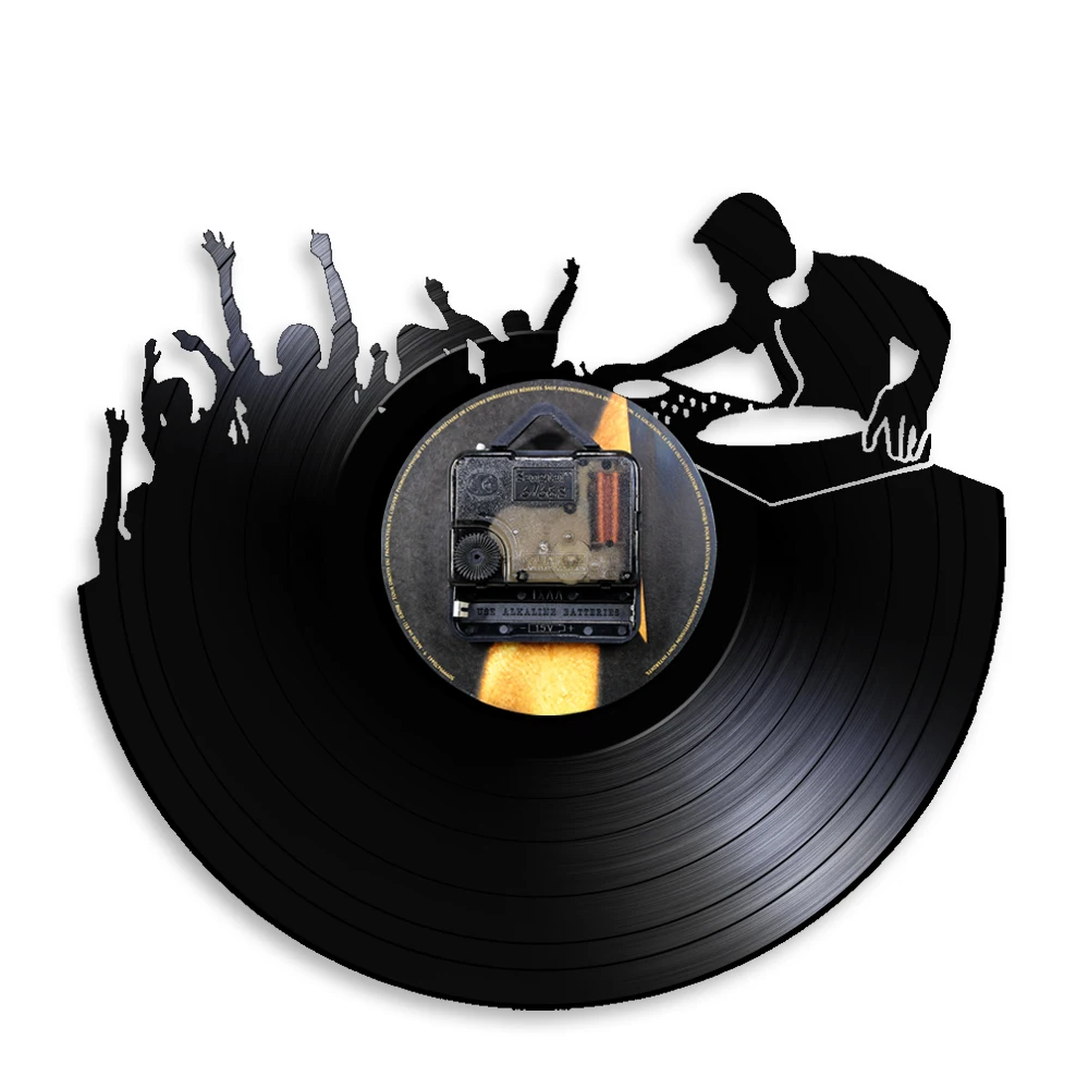 Виниловые настенные часы для дискотек танцев вечеринок ночных клубов|Настенные