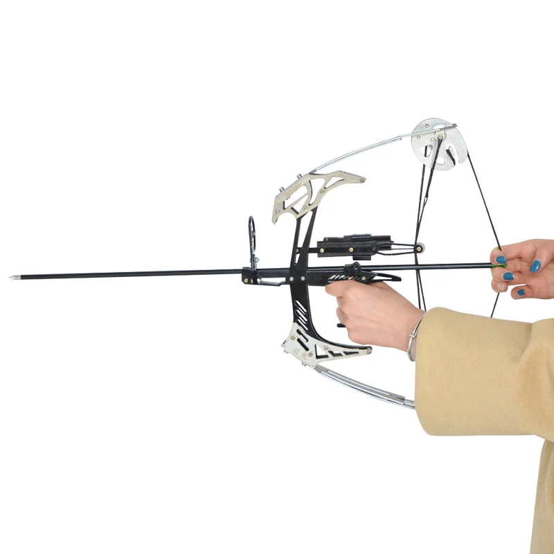 

1set 25lbs Archery Metal Compound Bow With 3 Arrows 1 Bow Sight Infrared Aiming Mini Hand Grip Hunting Bow For Hunting Game