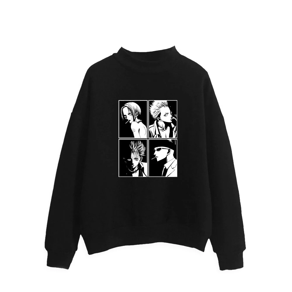 Водолазка женская с высоким воротником Свитшот в стиле аниме рисунком ТВ Нана