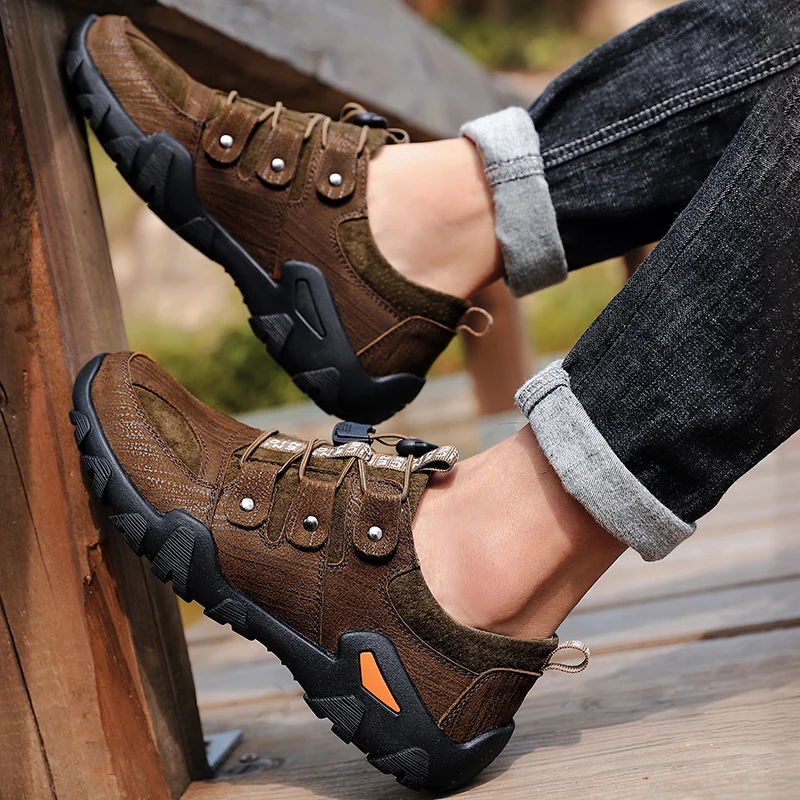 Кроссовки мужские из натуральной воловьей кожи удобные сникерсы первый слой