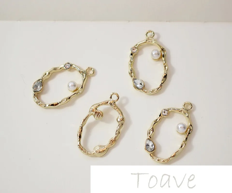 

Alloy antique imitation pearl hollow Style Pendant imitation pearl DIY earrings earrings material accessories