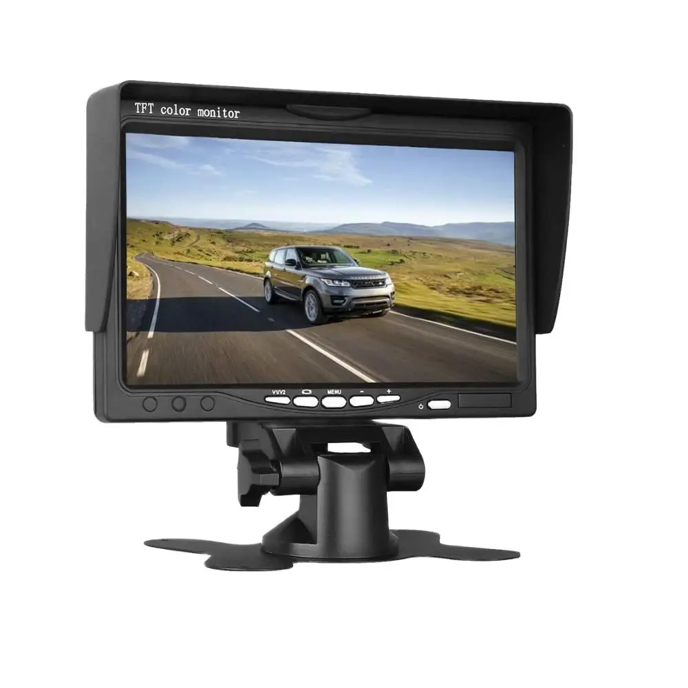 

Misayaee 7-inch High Resolution 800 x 480 TFT LCD Car Rear View Camera Monitor with Stand, Rotating Screen and 2 AV Inputs