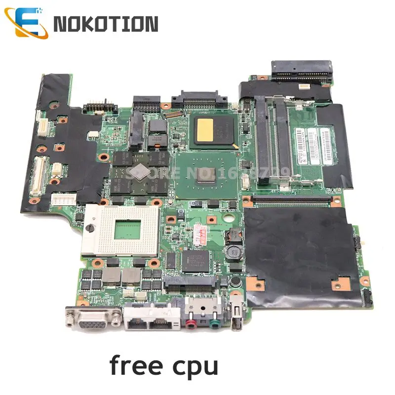 

NOKOTION For Lenovo Thinkpad T60 14.1 laptop motherboard 42T0122 945PM DDR2 X1400 Graphics free cpu