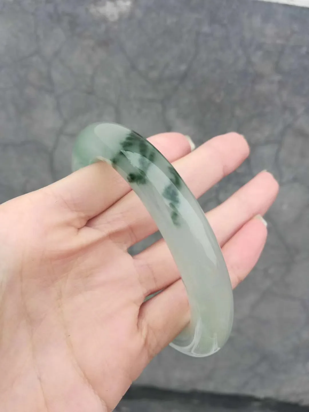 

Natural Burma green jade bangles handcarved flower jadeite jade bracelet emerald jade bracelets jade jewelry women round bangle