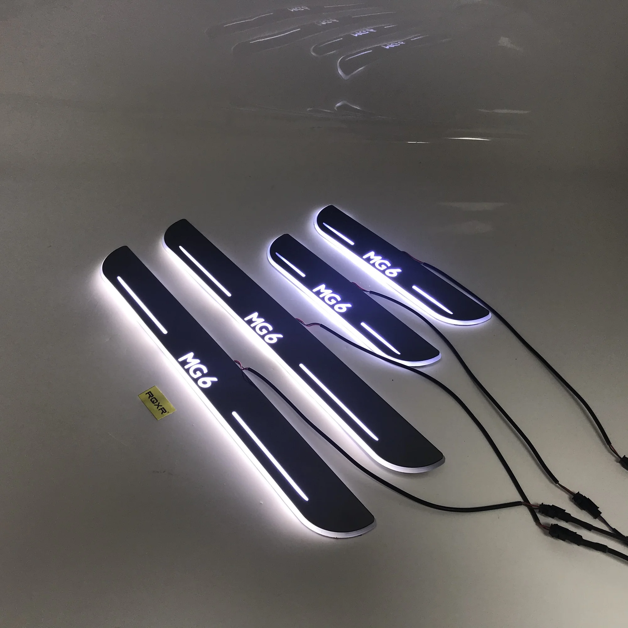 

Express delivery led door sill plate strip welcome light threshold guard protectors for MG6