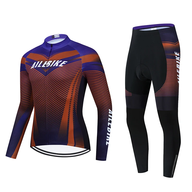 

2021 AILEBIKE Pro Team summer cycling Jersey set Bicycle Clothing Breathable Men Short Sleeve shirt Bike bib shorts 20D Gel pad