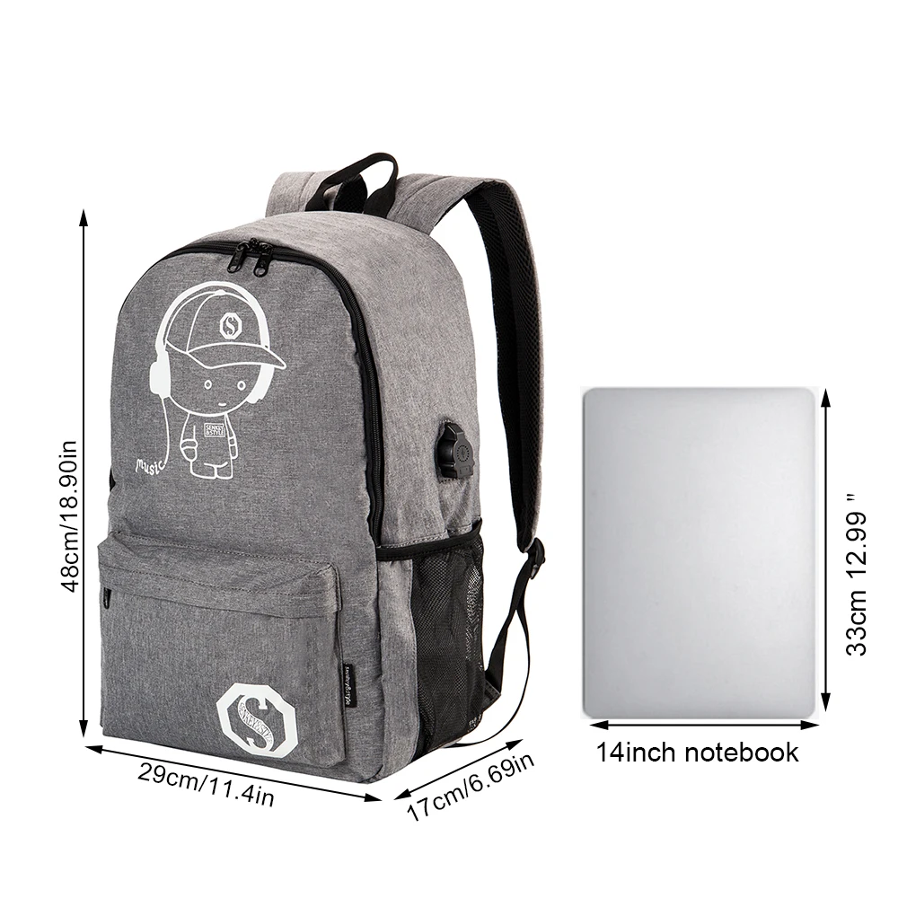 Рюкзаки рюкзак с зарядкой для женщин Ноутбук Анти мужчины девушки подростков