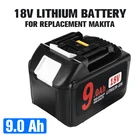 Новейшая литиевая батарея 9000 мАч, 18 в, новейший обновленный ток быстрой зарядки для электрических инструментов Makita SawInverter