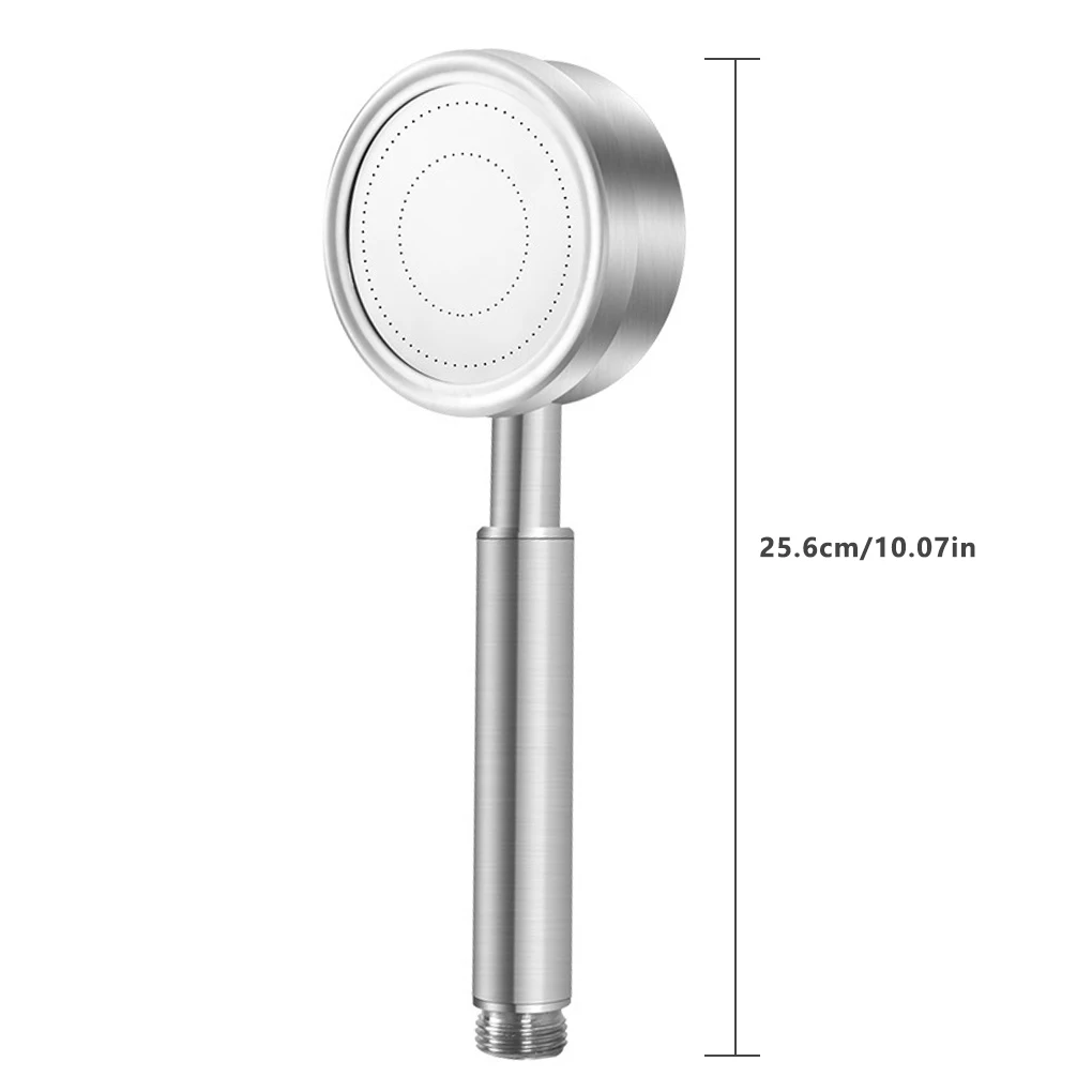

Shower Head Stainless Steel Handheld Showerhead Water-saving Pressure Boosting Water Sprayer with Filter