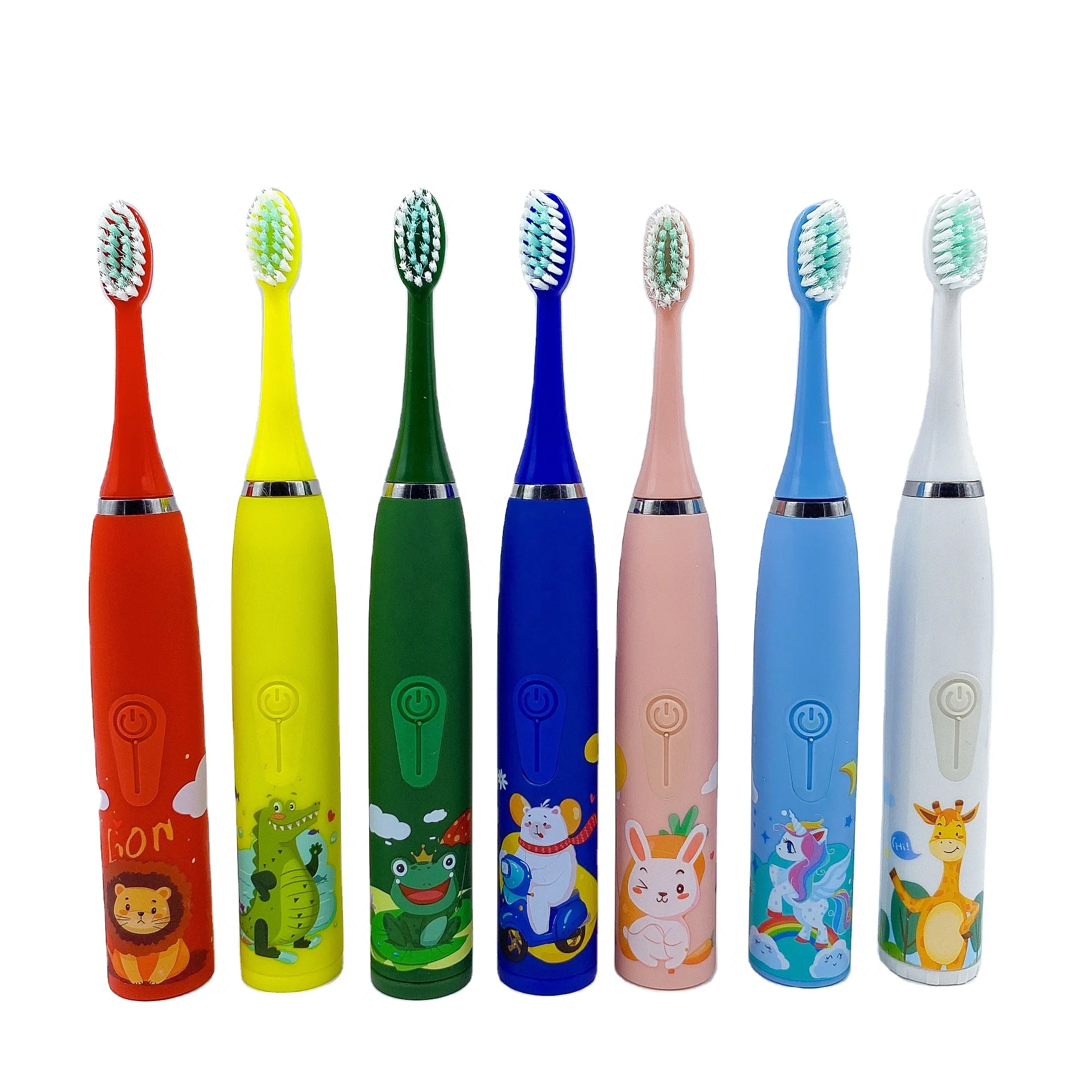 Children Electric Toothbrush Children Cute Cartoon Pattern Waterproof Smart Cleaning IPX7 Sonic Electric Toothbrush For Kids